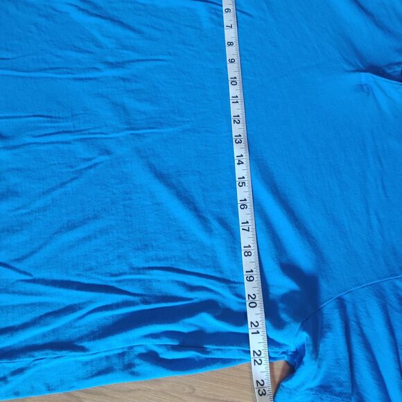 James Perse Polo Shirt Mens XL Size 4 Blue Short Sleeve Soft Sueded, Made in USA - Picture 7 of 9